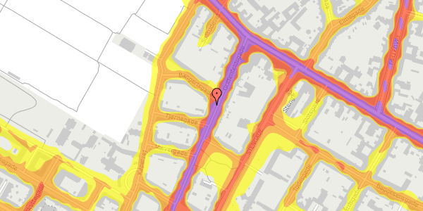 Trafikstøjkort på Griffenfeldsgade 20, 5. , 2200 København N