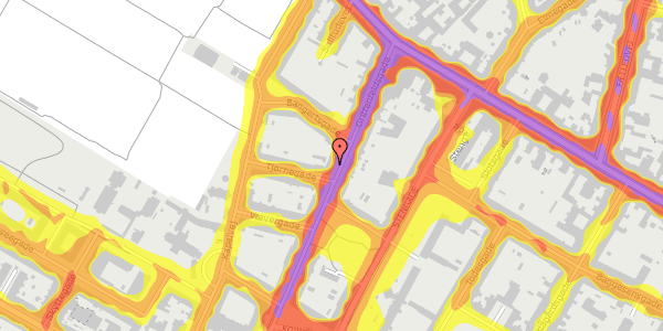 Trafikstøjkort på Griffenfeldsgade 22, st. th, 2200 København N