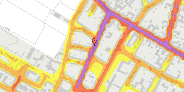 Trafikstøjkort på Griffenfeldsgade 22, 1. th, 2200 København N