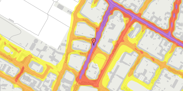 Trafikstøjkort på Griffenfeldsgade 24B, 2200 København N