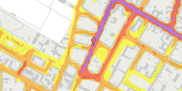 Trafikstøjkort på Griffenfeldsgade 28, 1. tv, 2200 København N