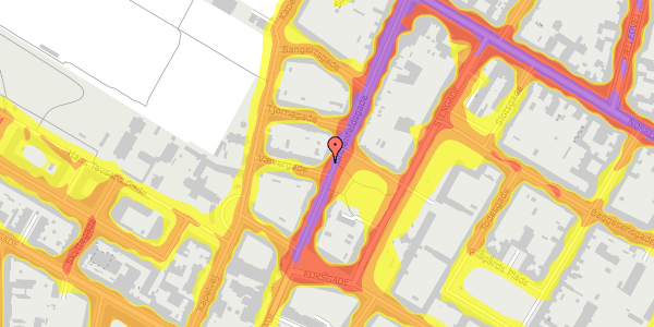 Trafikstøjkort på Griffenfeldsgade 28, 3. tv, 2200 København N