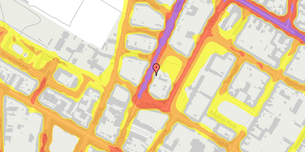 Trafikstøjkort på Griffenfeldsgade 29, 4. 1, 2200 København N