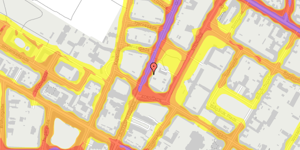 Trafikstøjkort på Griffenfeldsgade 31, 1. th, 2200 København N