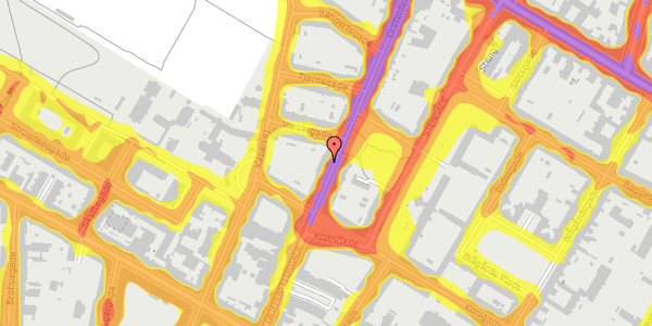 Trafikstøjkort på Griffenfeldsgade 32, st. th, 2200 København N