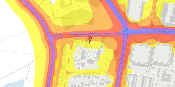 Trafikstøjkort på Grønjordskollegiet 1, 5. 1614, 2300 København S