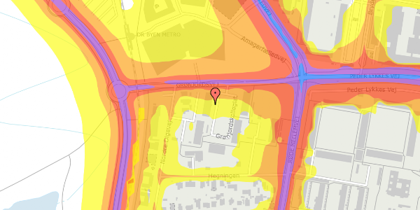 Trafikstøjkort på Grønjordskollegiet 1, 6. 1716, 2300 København S