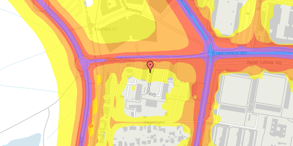 Trafikstøjkort på Grønjordskollegiet 1, 7. 1810, 2300 København S