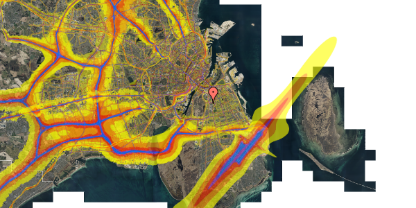 Trafikstøjkort på Grønjordskollegiet 2, st. 2103, 2300 København S