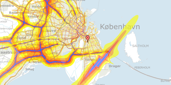 Trafikstøjkort på Grønjordskollegiet 2, st. 2104, 2300 København S