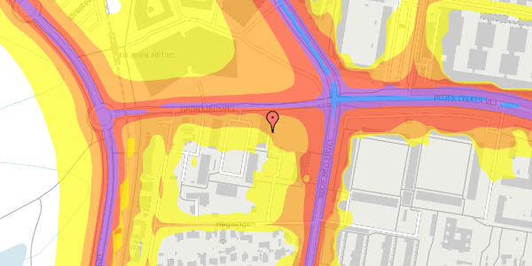 Trafikstøjkort på Grønjordskollegiet 3, st. 3101, 2300 København S