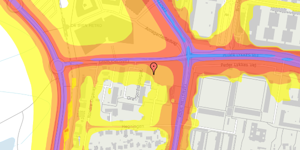 Trafikstøjkort på Grønjordskollegiet 3, st. 3117, 2300 København S