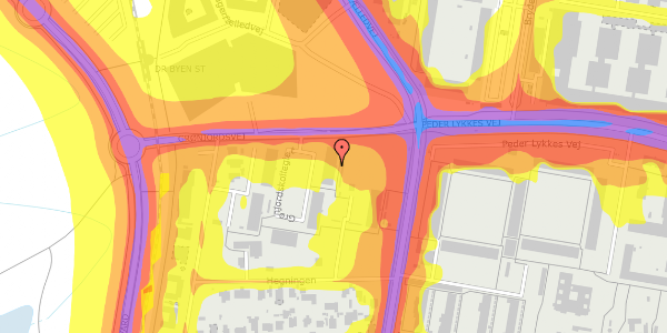 Trafikstøjkort på Grønjordskollegiet 3, 2. 3322, 2300 København S