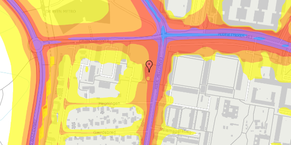 Trafikstøjkort på Grønjordskollegiet 6, st. 6103, 2300 København S