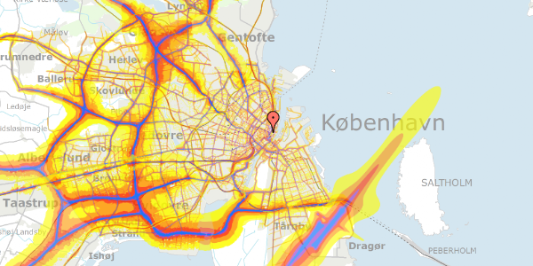 Trafikstøjkort på Grønnegade 12A, 1. , 1107 København K