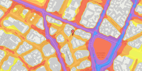 Trafikstøjkort på Grønnegade 31, 1. th, 1107 København K