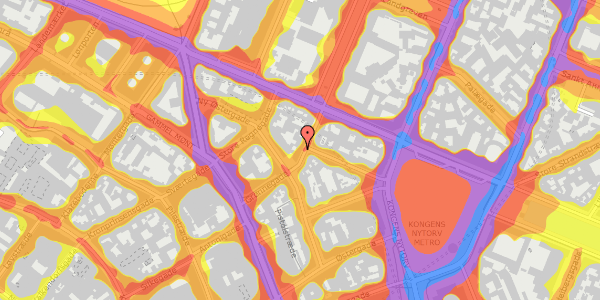 Trafikstøjkort på Grønnegade 31, 4. , 1107 København K