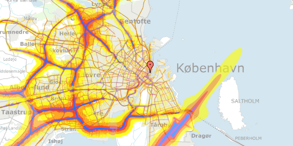 Trafikstøjkort på Grønnegade 43, 2. , 1107 København K