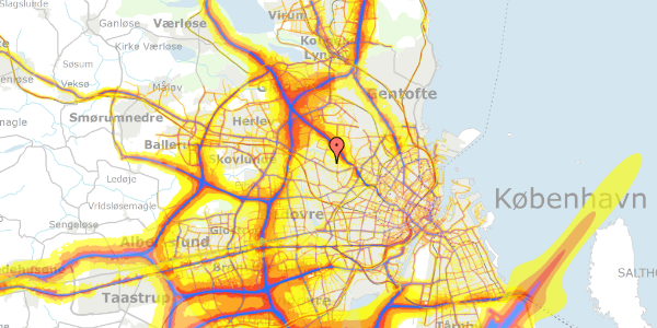 Trafikstøjkort på Gråbynkevej 13, 2700 Brønshøj