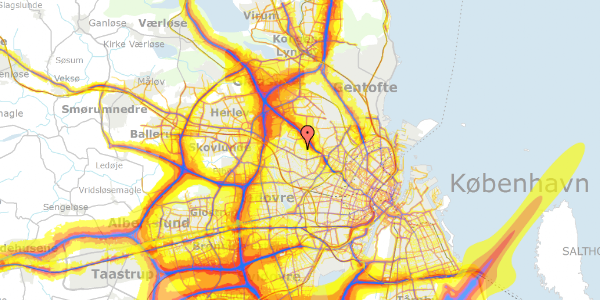 Trafikstøjkort på Gråbynkevej 34, 2700 Brønshøj