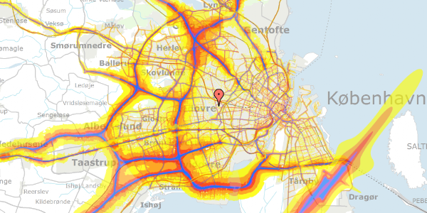 Trafikstøjkort på Guldagervej 31, 2720 Vanløse