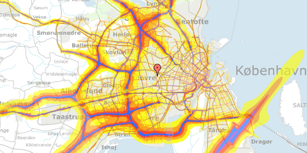 Trafikstøjkort på Guldagervej 39, 2720 Vanløse