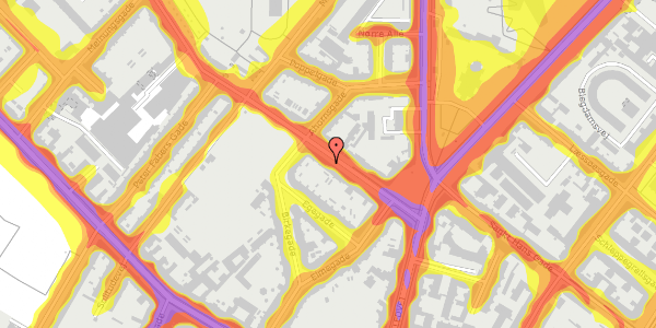 Trafikstøjkort på Guldbergsgade 9, st. tv, 2200 København N