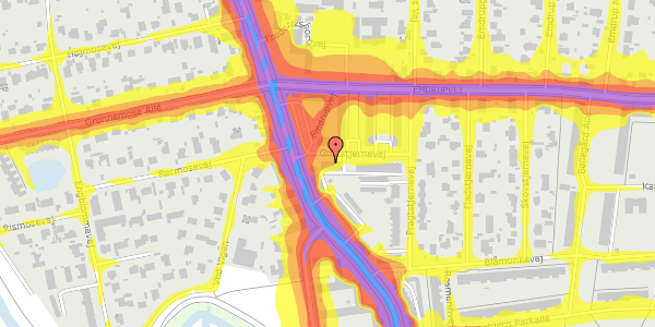 Trafikstøjkort på Guldstjernevej 2, kl. th, 2400 København NV