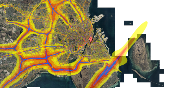 Trafikstøjkort på Gunløgsgade 5, kl. th, 2300 København S