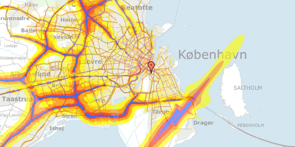 Trafikstøjkort på Gunløgsgade 41, st. tv, 2300 København S