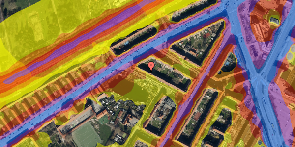 Trafikstøjkort på Gustav Bangs Gade 5, 1. th, 2450 København SV