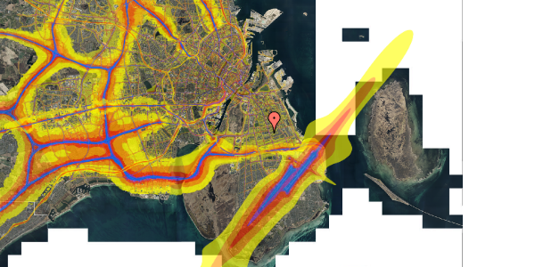 Trafikstøjkort på Gyldenrisvej 16, 3. tv, 2300 København S