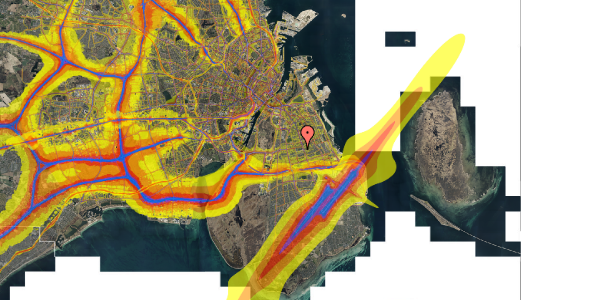 Trafikstøjkort på Gyldenrisvej 34, 3. tv, 2300 København S