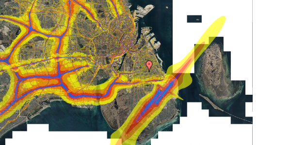 Trafikstøjkort på Gyldenrisvej 42, 1. tv, 2300 København S