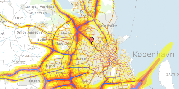 Trafikstøjkort på Gåseurtvej 7, 2700 Brønshøj