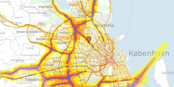 Trafikstøjkort på Gåseurtvej 10, 2700 Brønshøj