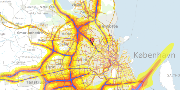 Trafikstøjkort på Gåseurtvej 14, 2700 Brønshøj