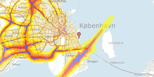 Trafikstøjkort på Hagbardvej 6, 2300 København S