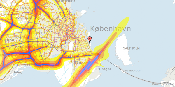 Trafikstøjkort på Hagbardvej 16, 2300 København S