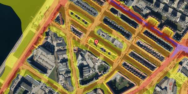 Trafikstøjkort på Halfdansgade 19, 1. , 2300 København S