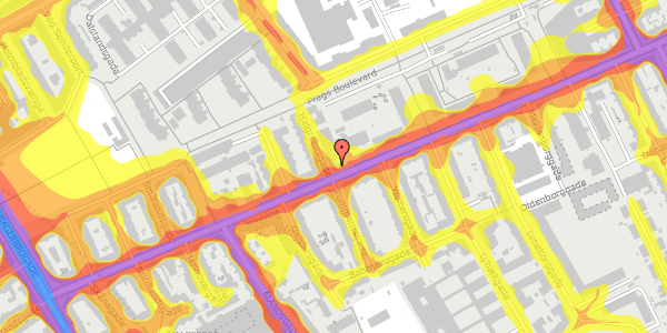 Trafikstøjkort på Halgreensgade 2, 3. , 2300 København S