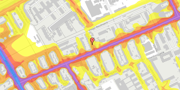 Trafikstøjkort på Halgreensgade 3, 1. th, 2300 København S