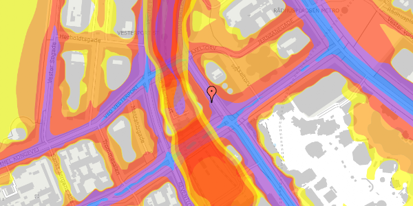 Trafikstøjkort på Hammerichsgade 1, k2. 1, 1611 København V