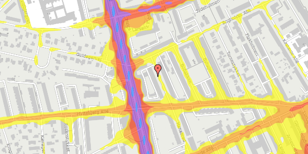 Trafikstøjkort på Hanebred 29, 2. th, 2720 Vanløse