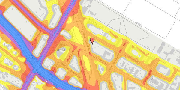 Trafikstøjkort på Hans Egedes Gade 9, st. th, 2200 København N