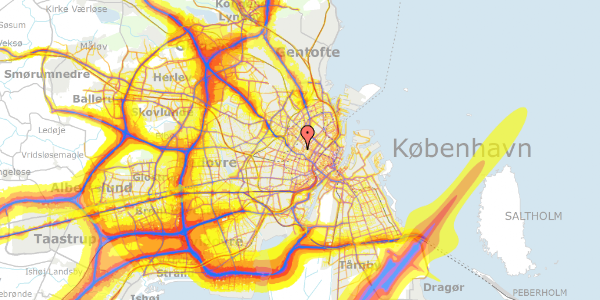 Trafikstøjkort på Hans Tavsens Gade 2, 2200 København N