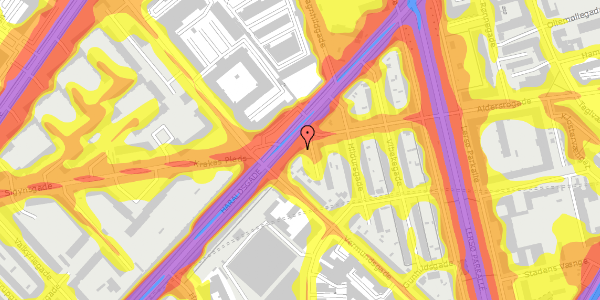 Trafikstøjkort på Haraldsgade 48, st. , 2100 København Ø