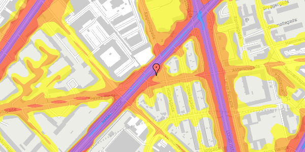 Trafikstøjkort på Haraldsgade 50, 1. tv, 2100 København Ø