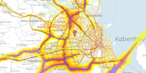 Trafikstøjkort på Harboørevej 23, 2720 Vanløse