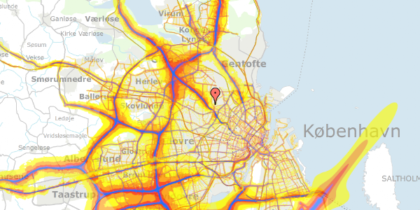 Trafikstøjkort på Harespringet 7, 2400 København NV